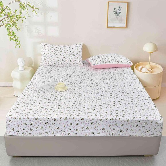 Queen Fitted Sheet Microfiber Bedding Set - Picture 1 of 7